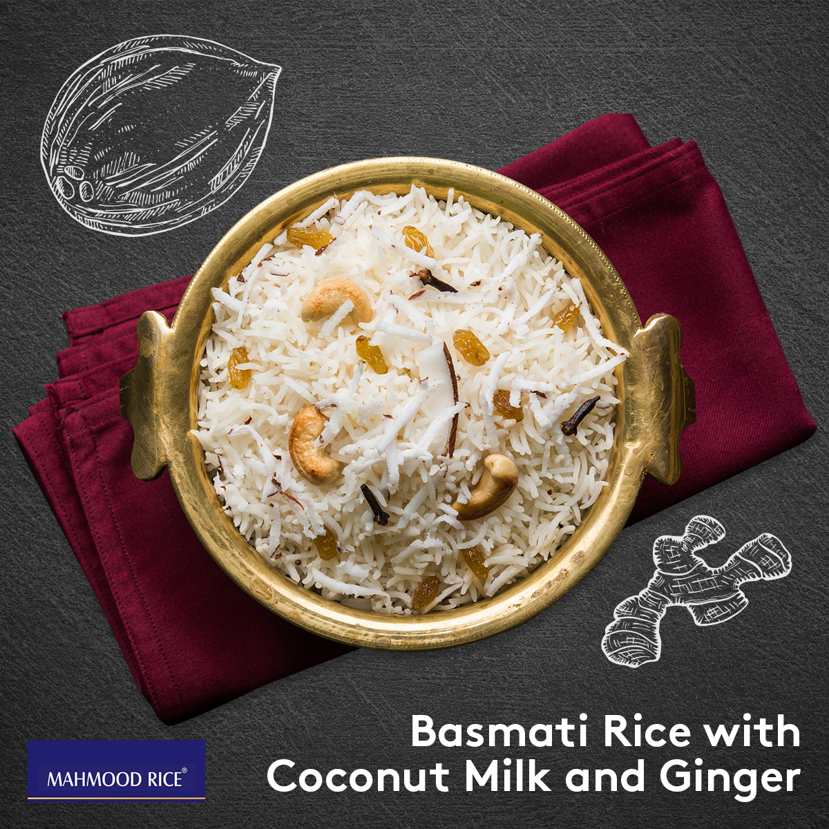 Basmati Rice with Coconut Milk and Ginger